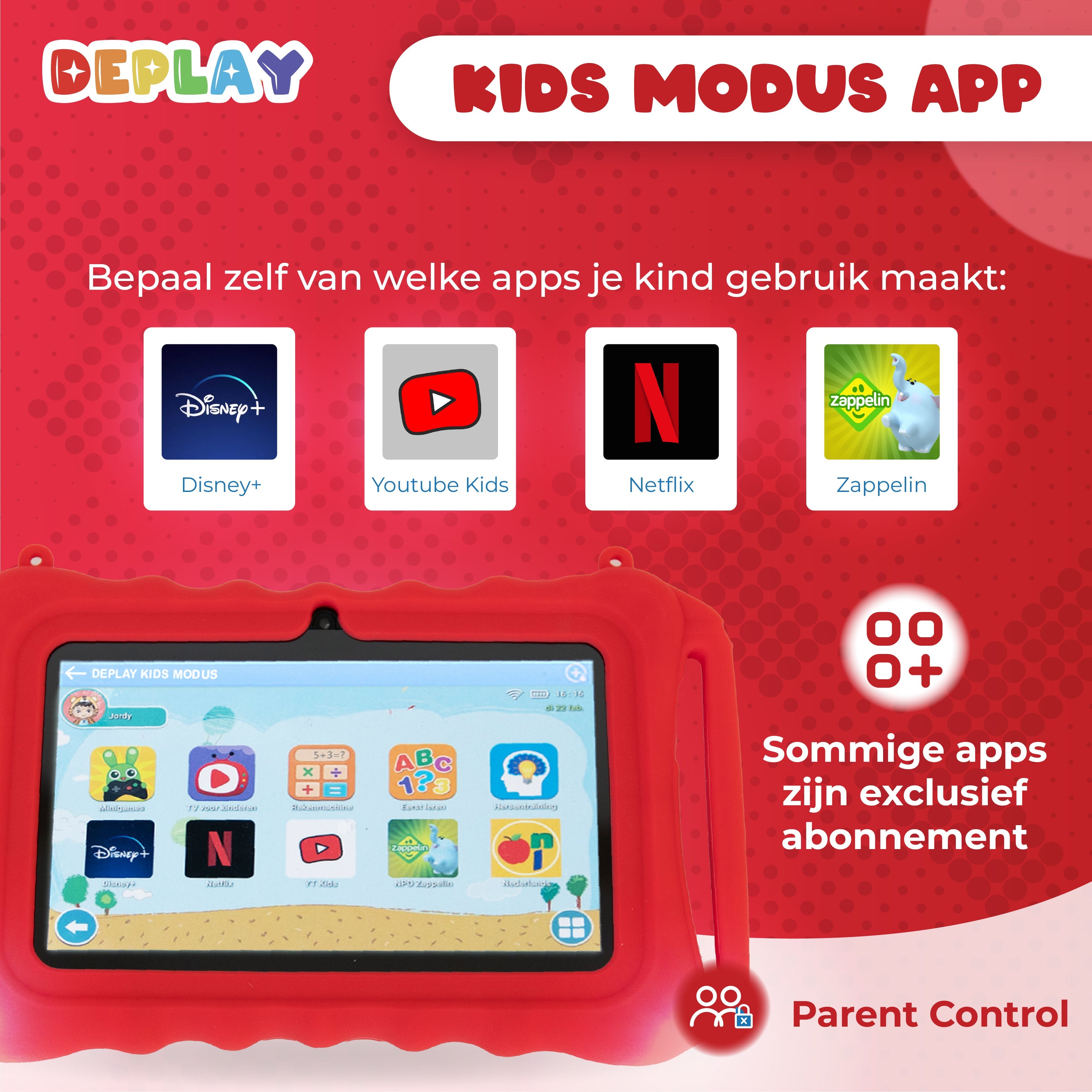 DEPLAY Kids Tablet - Rot